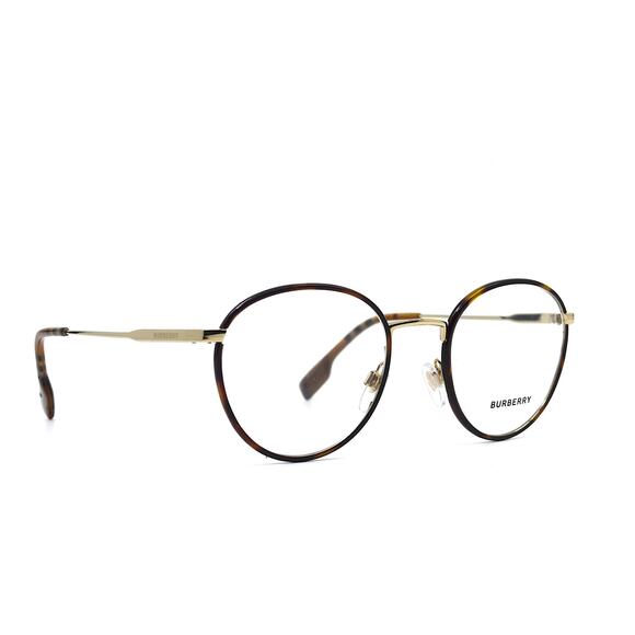 NEW BURBERRY HUGO BE1373 1109 LIGHT GOLD/DARK HAVANA AUTHENTIC EYEGLASSES FRAME - Picture 1 of 13